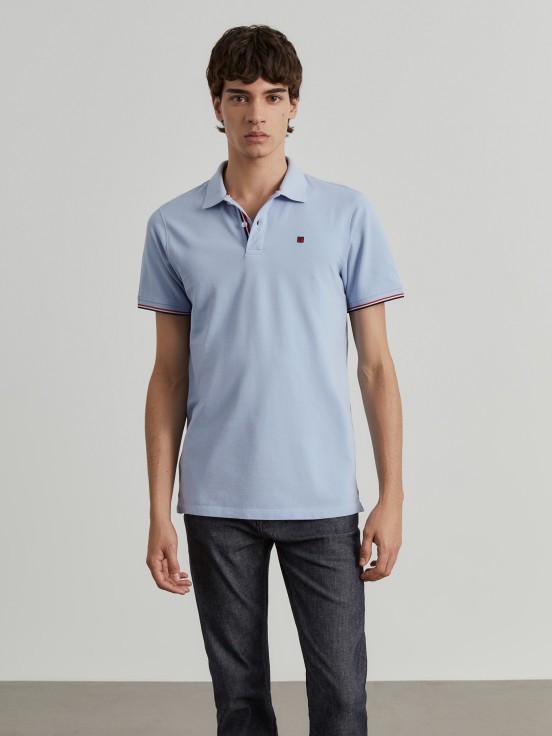 Slim fit piqu polo