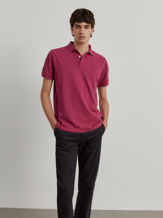 Cotton piqu polo