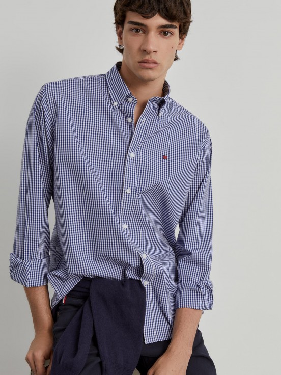 Camisa regular fit quadrados