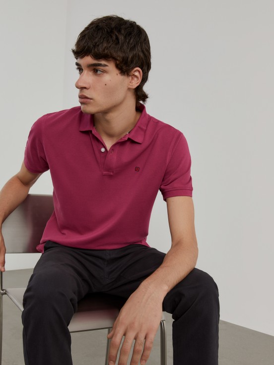 Cotton piqu polo