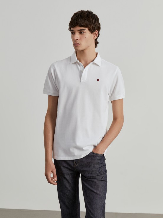 Cotton piqu polo