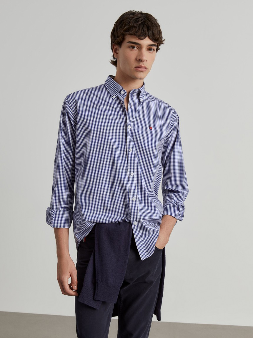 Camisa regular fit quadrados