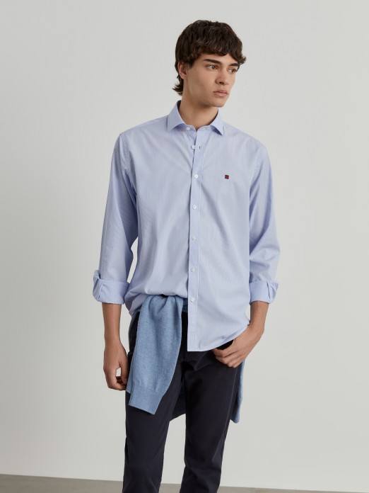 Camisa regular fit s riscas