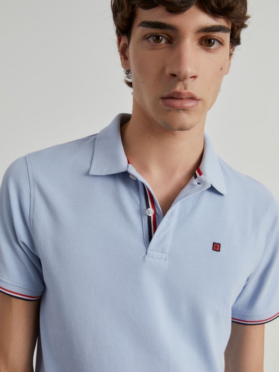 Slim fit piqu polo