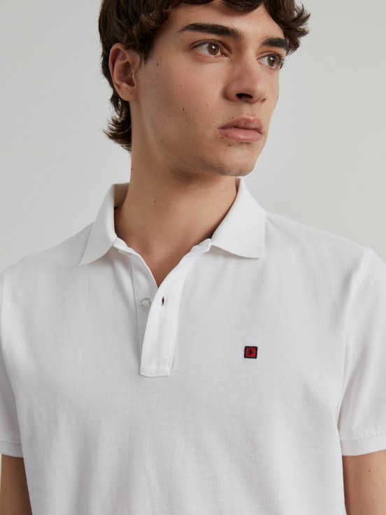 Cotton piqu polo