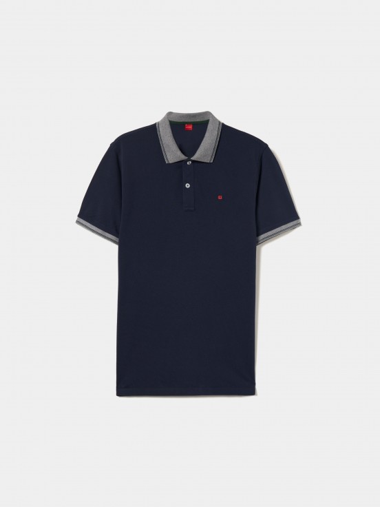 Regular fit piqu polo shirt