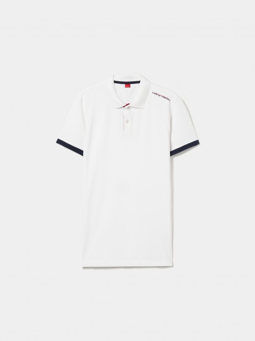 Cotton piqu polo shirt