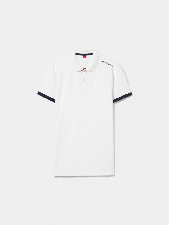 Cotton piqu polo shirt