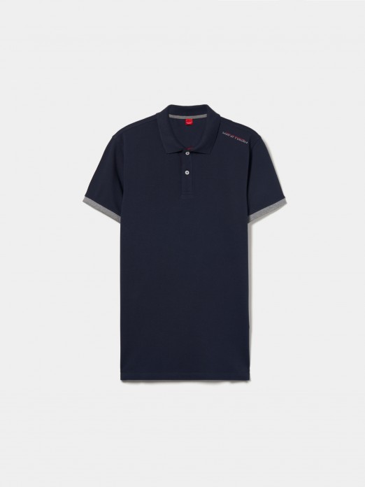 Cotton piqu polo shirt