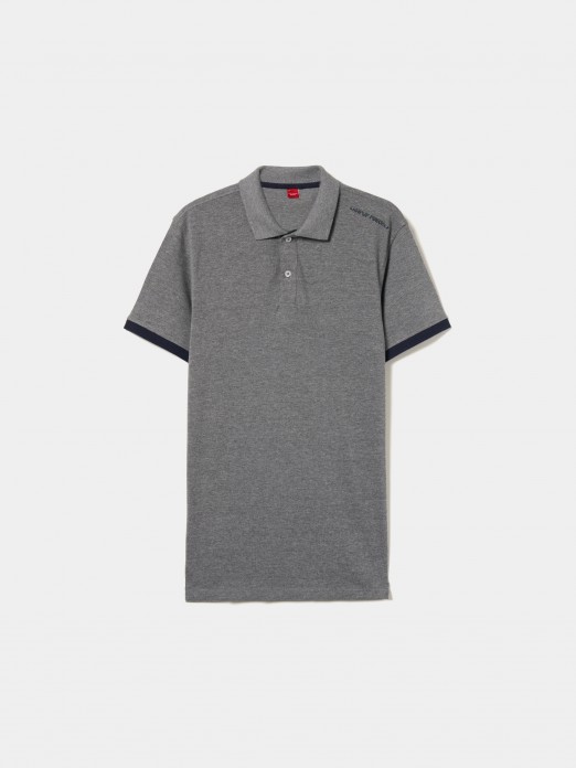 Cotton piqu polo shirt