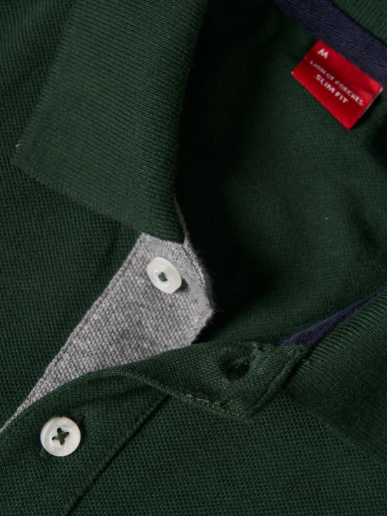 Cotton piqu polo shirt