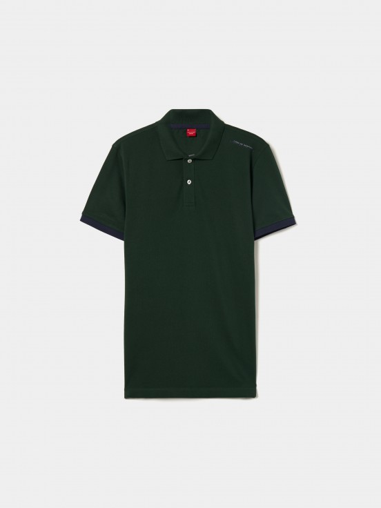 Cotton piqu polo shirt