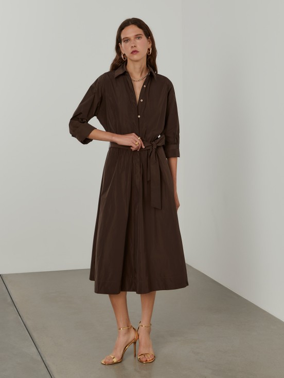 A-line dress with belt