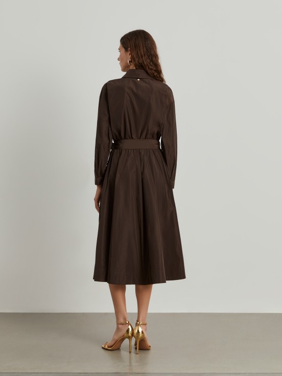 A-line dress with belt