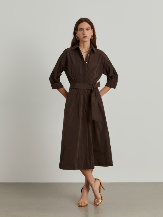 A-line dress with belt