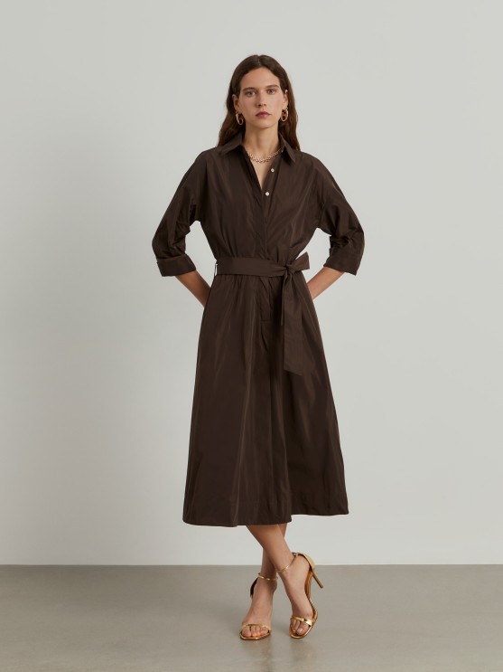 A-line dress with belt