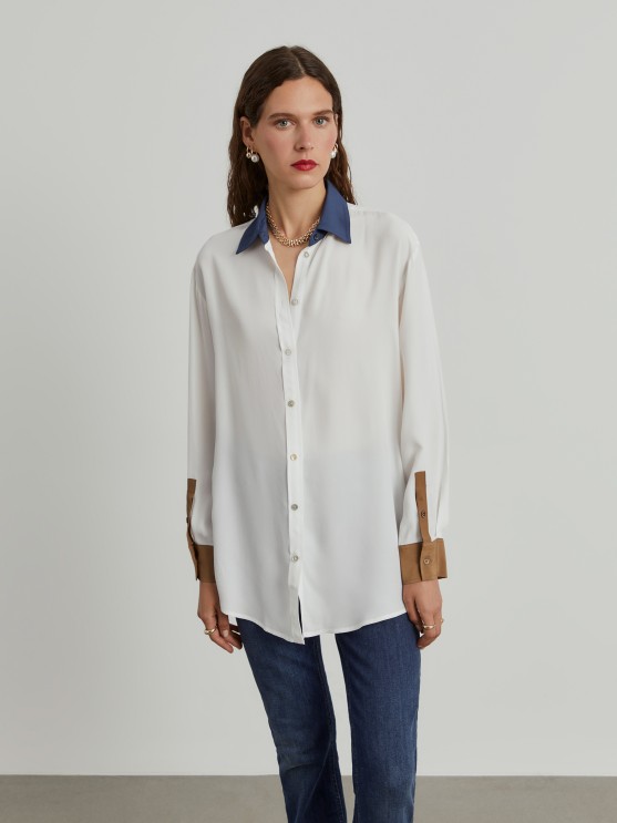 Tricolor fluid shirt