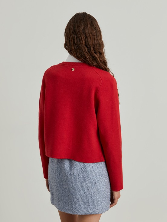 Wool knitted coat