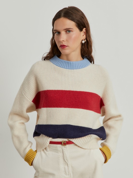 Striped knit sweater