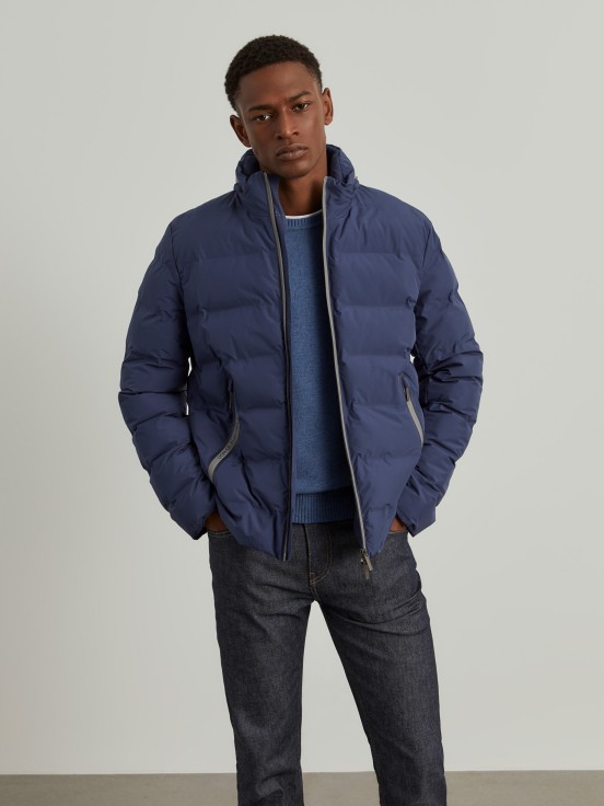 Water-repellent quilted jacket