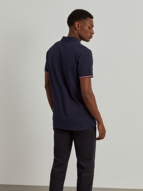 Slim fit piqu polo