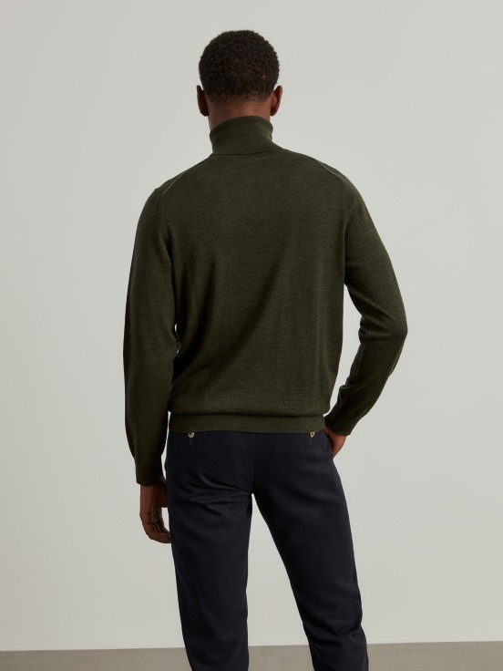 Merino wool turtleneck sweater