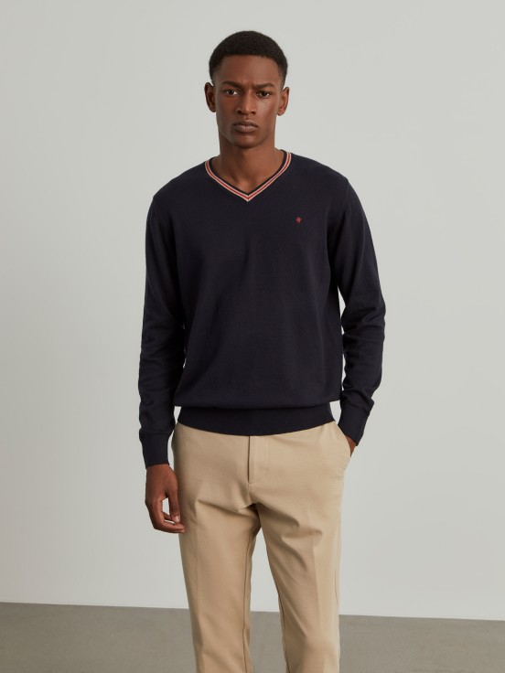 Cotton and cashmere pullover