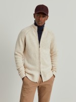 Two-tone knitted jacket