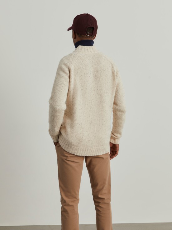 Two-tone knitted jacket