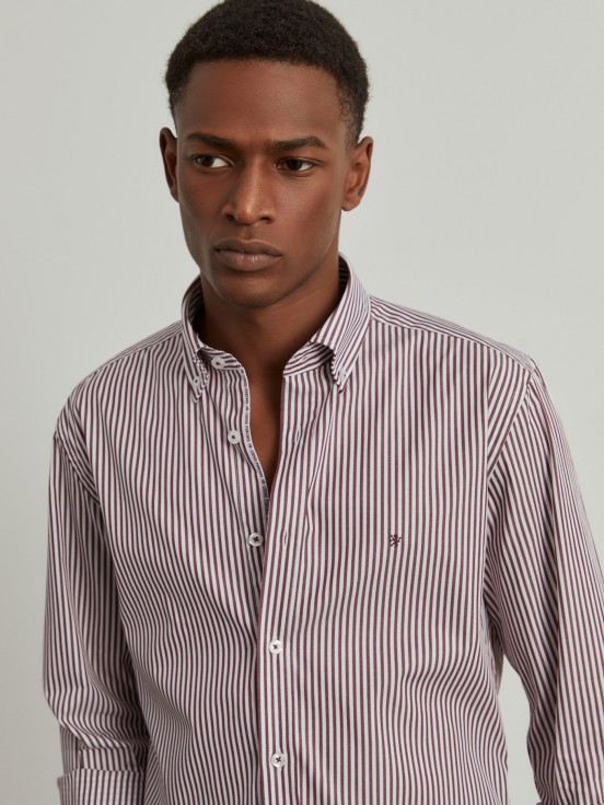 Striped slim fit shirt