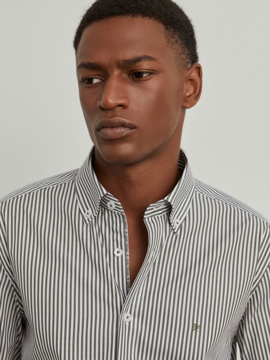 Striped slim fit shirt