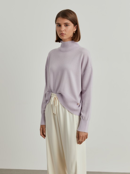 Wool turtleneck sweater