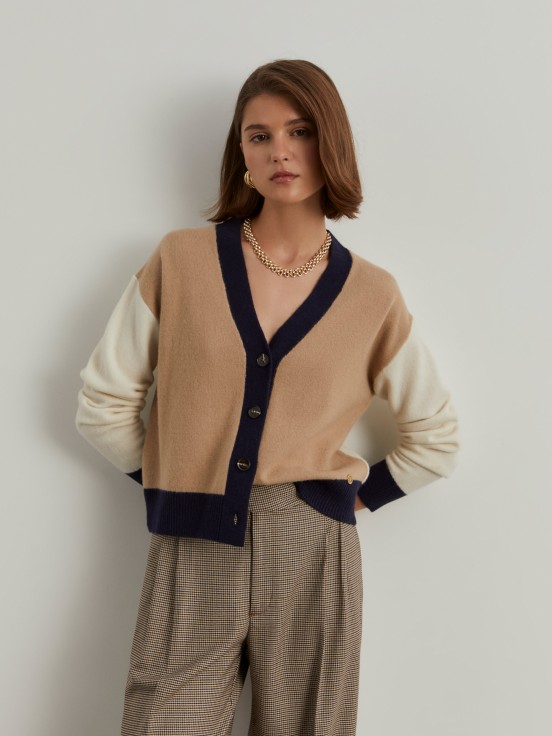 Colorblock cardigan