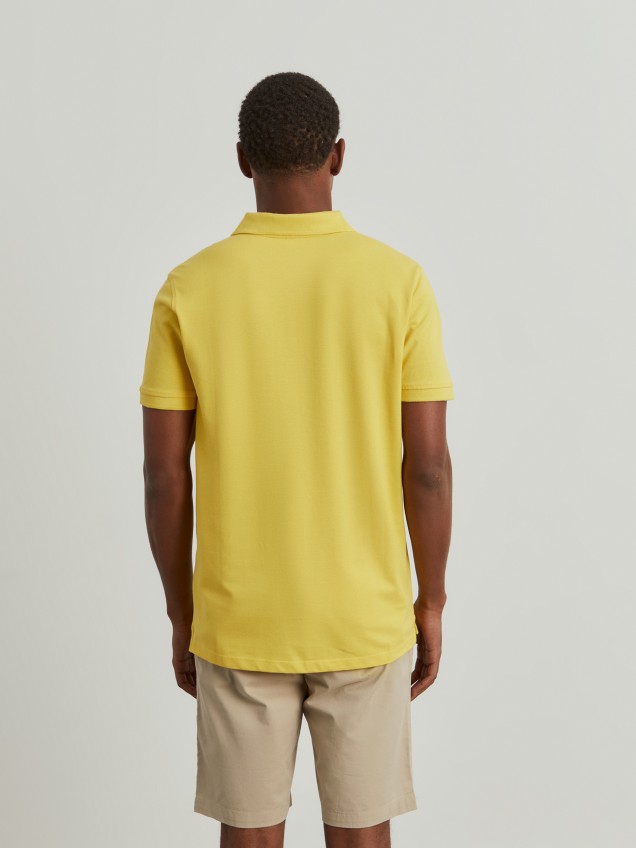 Slim fit pique polo shirt - Image product