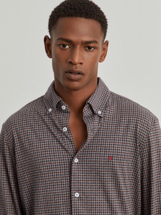 Plaid slim fit shirt