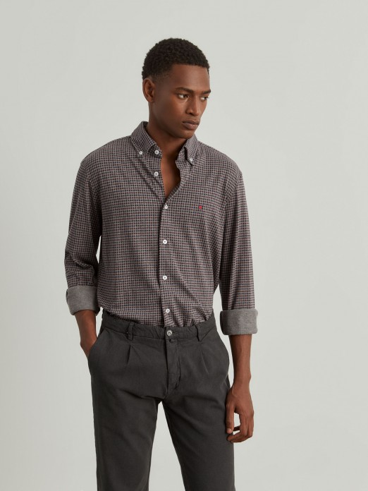 Plaid slim fit shirt