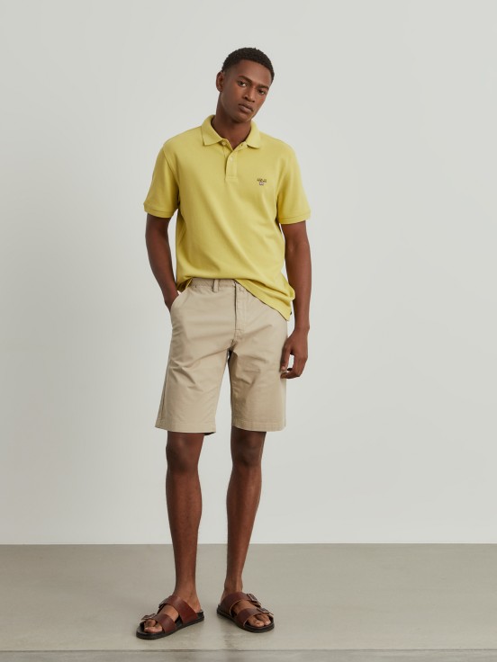 Bermudas para homem chino slim fit