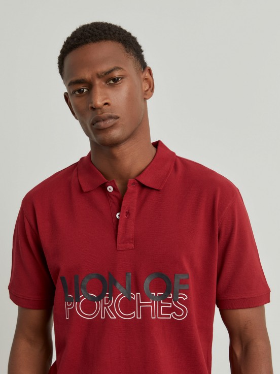 Slim fit pique polo shirt