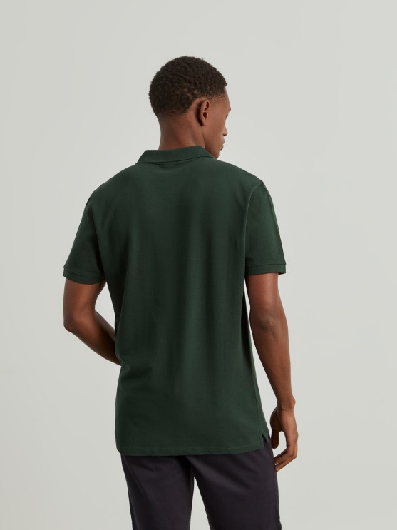 Slim fit pique polo shirt