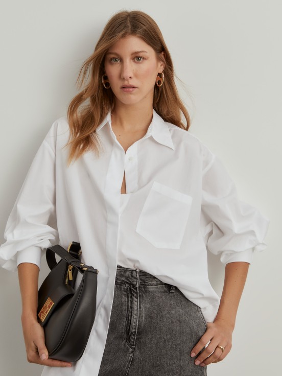 Oversize asymmetric shirt