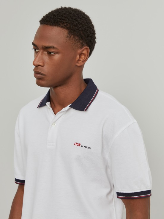 Regular fit piqu polo shirt