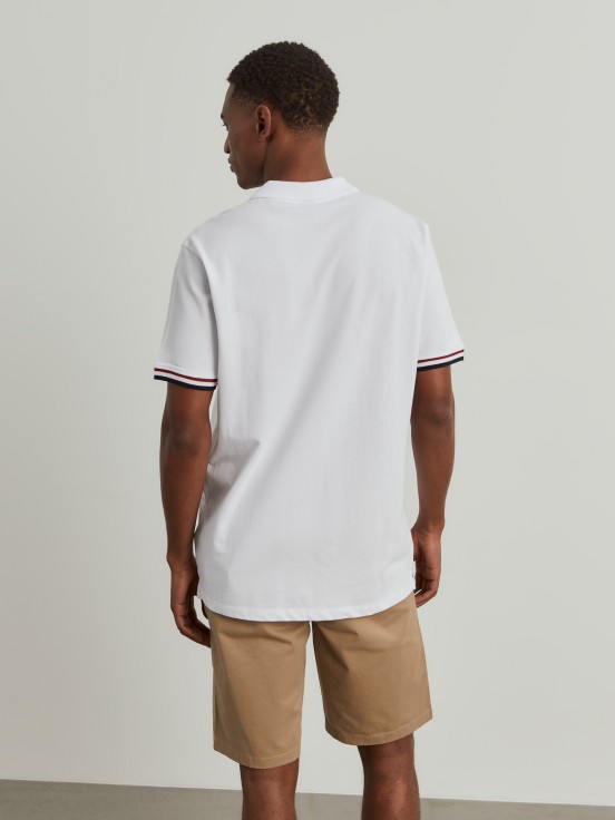 Cotton piqu polo shirt