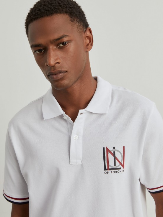 Cotton piqu polo shirt