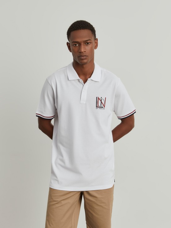 Cotton piqu polo shirt