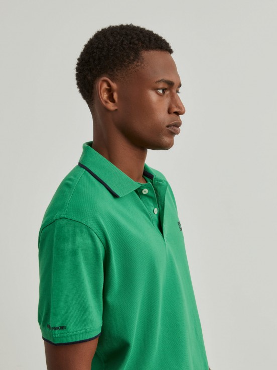 Cotton piqu polo shirt