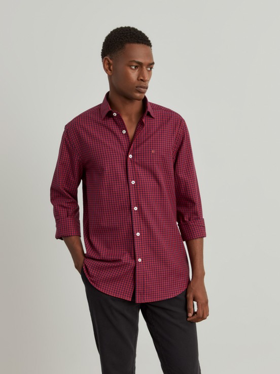 Slim fit checkered shirt