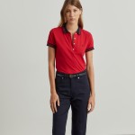 Two-tone pique polo shirt