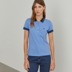 Two-tone pique polo shirt