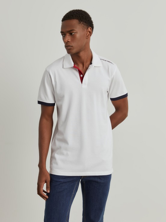 Cotton piqu polo shirt