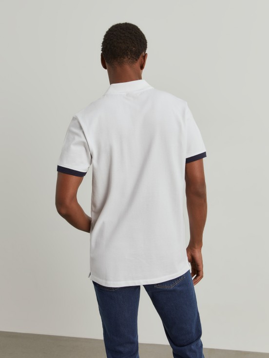 Cotton piqu polo shirt